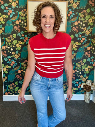 Red Spirit Striped Sweater