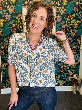 Olive Meadow Top