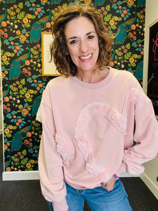 Rosé All Day Heart Pullover