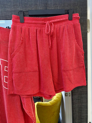 Red Cozy Shorts