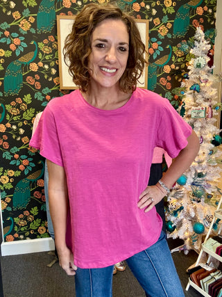 Bubbly Pink Basic Tee