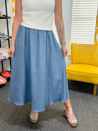 Chambray Blue Skirt