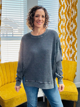 Slow Morning Black Pullover