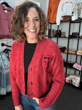 Texas Tech Patch Cardigan