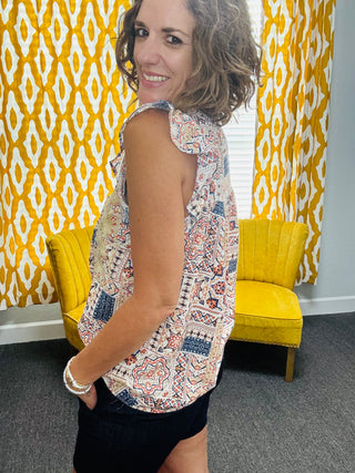 Denim Taupe SJ Top
