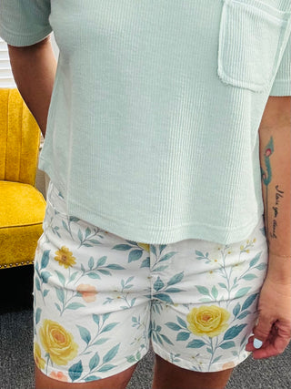 Watercolor Bloom Shorts