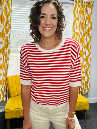 Everyday Red Stripe Top