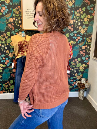 Terracotta Knit Cardi