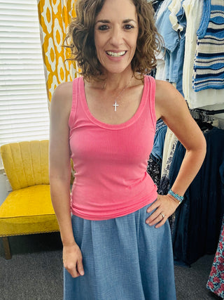 Chambray Blue Skirt
