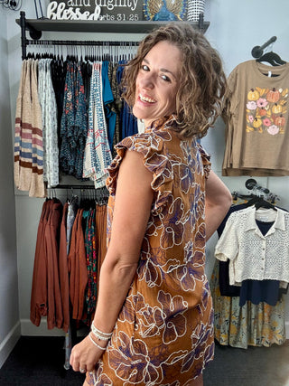 Camel Blossom Dress
