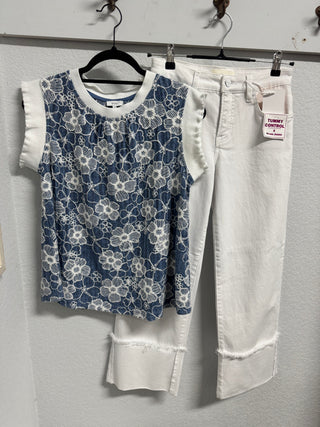 Chambray Garden Top