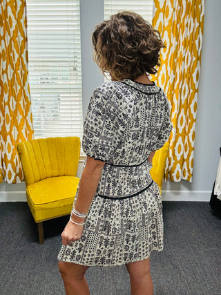 Cream Floral Dress