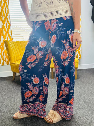 Navy + Rust Pants