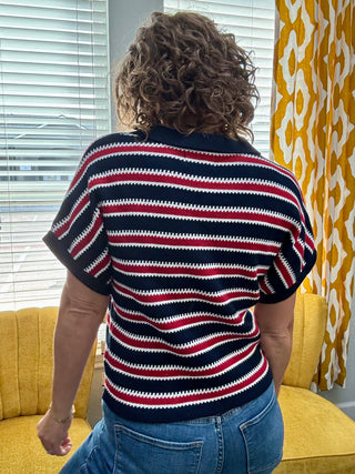 Midnight Hour Stripe Top