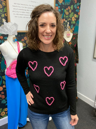 Glittered Hearts Sweater