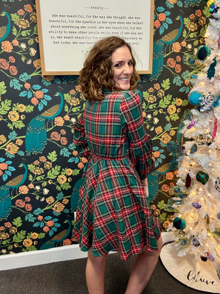 Green Plaid Holiday Dress