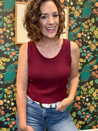 Plum Perfect Sweater Tank