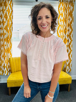 Pink Mimosa Top