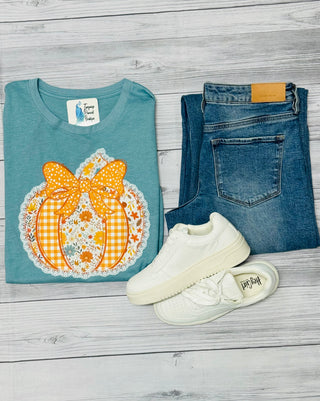 {PREORDER} Preppy Floral Pumpkin Tee