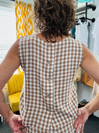 Woodsmoke Gingham Top
