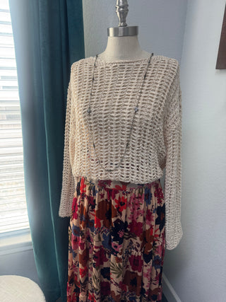 Velvet Floral Skirt