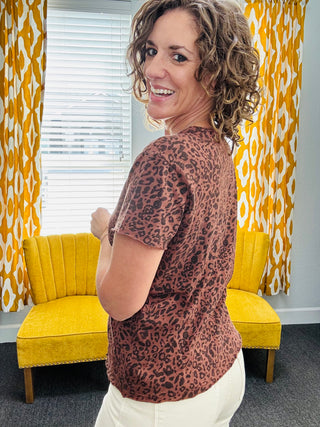 Brown Leopard Vanya Tee