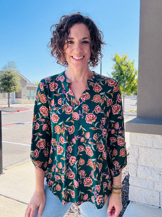 Hunter Floral Lizzy Top