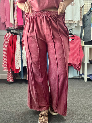 Burgundy Cozy Pants