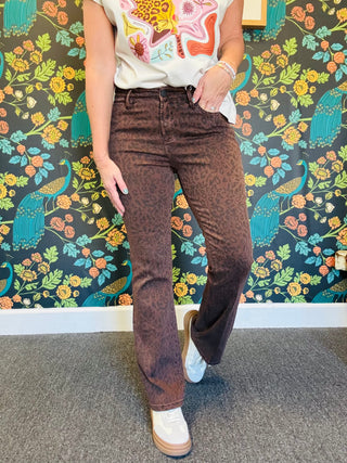 Brown Leopard Jaxtyn Jeans