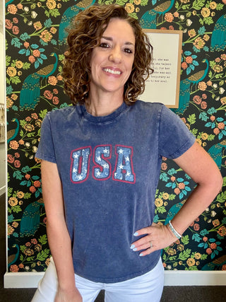 Vintage Wash USA Tee