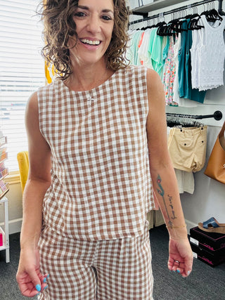 Woodsmoke Gingham Top