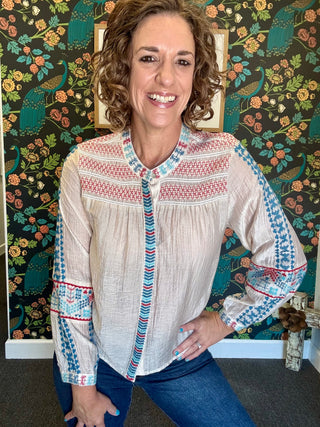 Makenna Embroidery Shirt