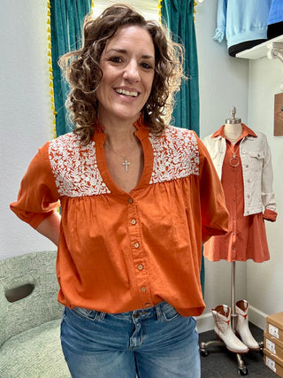 Burnt Orange Jane Top