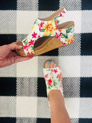Floral Carley Wedge