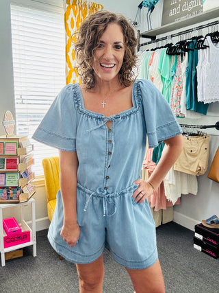 Willow Denim Romper