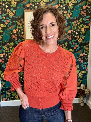 Ankara Mesh Sweater Cardigan