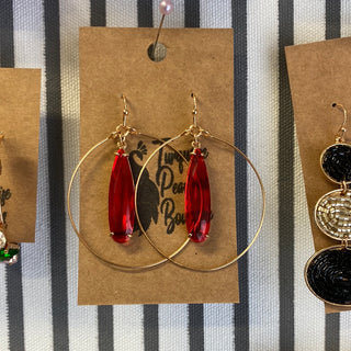 Red Jewel Earrings