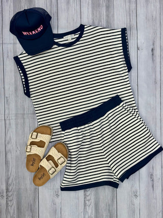 Navy Striped Shirt