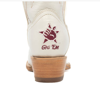 Texas A&M Ivory Western Boot