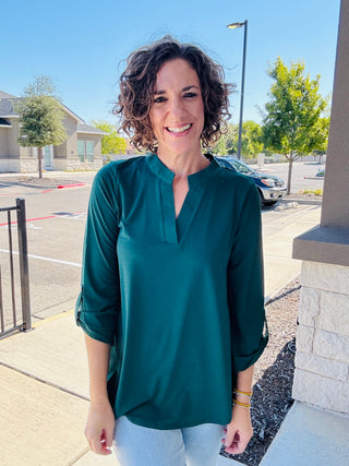 Jewel Green Lizzy Top