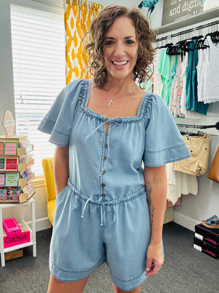 Willow Denim Romper