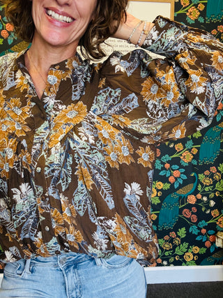 Mocha Bloom Blouse