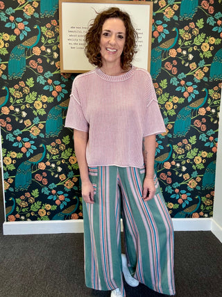 Rosewater Ribbed Top