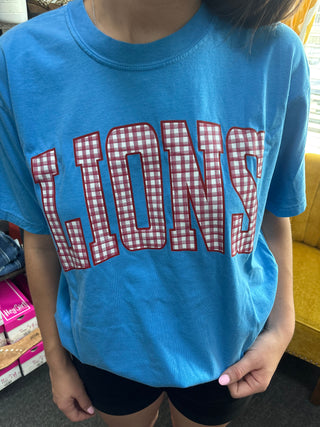 Lions Plaid Tee