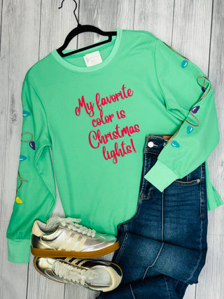 Mint Christmas Lights Top