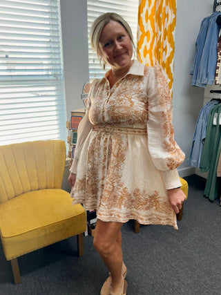 Golden Cream Claire Dress
