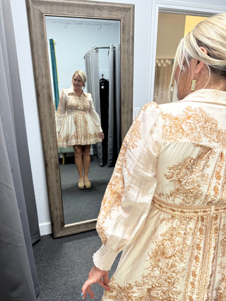 Golden Cream Claire Dress