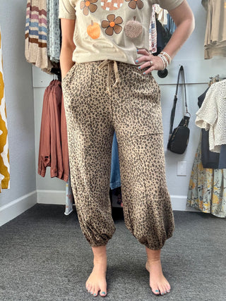 Mocha Animal Printed Pants