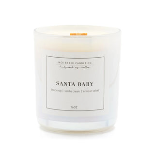 Santa Baby White Candle