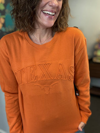 TEXAS Embossed Sweatshirt